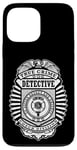 Coque pour iPhone 13 Pro Max Badge de police amusant True Crime Detective Division