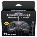 SEGA Mega Drive manette filaire 8 boutons - noir