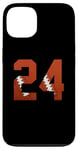 Coque pour iPhone 13 Numéro 24 à l'arrière – Maillot de football américain numéroté