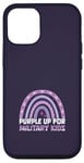 Coque pour iPhone 12/12 Pro Purple Up pour enfants militaires, enfant militaire arc-en-ciel violet