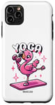 Coque pour iPhone 11 Pro Max Yoga Drôle Flamingo Mignon Fitness Entraînement Femmes Gym