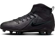 Nike Jr Phantom Luna II Club FG/MG Soccer Shoe, Black/Black-Deep Jungle, 38.5 EU