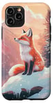 Coque pour iPhone 11 Pro Renard Neige Animaux Mignons Amant De Renard Renard Hiver