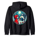 Little Red Riding Hood Gives the Wolf His Heart Nature Fairy Tale Zip Hoodie