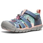 KEEN Mixte Enfant Seacamp 2 Cnx Sandals, Flint Stone Ocean Wave, 27/28 EU