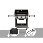 Barbecue gaz Weber Spirit II E-310 + plancha + Housse + Kit ustensiles 3 pièces Better