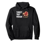 Turkey Trot Woman Running Thanksgiving Pullover Hoodie