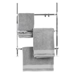 NEW OVER DOOR 3 TIER TOWEL RAIL HANGING HOLDER STORAGE CHROME BATHROOM  ORGANZER