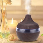 Nannday 【𝐄𝐚𝐬𝐭𝐞𝐫 𝐏𝐫𝐨𝐦𝐨𝐭𝐢𝐨𝐧】 Wood Grain Humidifier, 300ML USB Air Humidifier Colorful LED Night Light Mist Maker Mute Design for Office Car Home Yoga Spa
