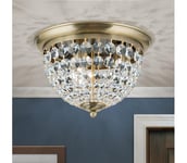 Orion DLU 1840/35-Kristallikattovalaisin PLAFOND 3xE27/40W/230V halkaisija 35 cm pronssi