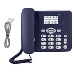 Heayzoki Corded Telephone,Wireless Home Fixed Telephone Desk Phone Mobile Home Office Desktop Telephone,Landline Telephone Support Hands-free Calling,With Built-in Button Light(Blue)