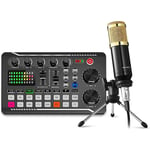 Podcast Equipment Bundle, Sound Card Microphone (120KHz/24 Bit) and4526