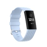 Silikonarmband Till Fitbit Charge 3/4 Ljusblå