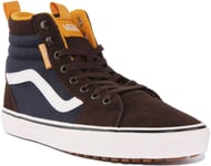 Vans Filmore Hi Van Mens Lace Up Trainers In Brown Blue Size UK 7 - 12