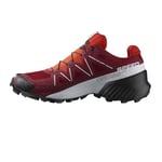 SALOMON Mens Speedcross Gore-tex Hiking Shoe, Red Dahlia White Black, 7.5 UK