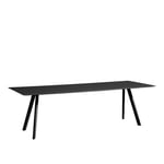 HAY - CPH30 2.0 Table Black Lacquered Oak Frame L250 X W90 X H74 Black Linoleum Tabletop Black Lacquered Edge - Spisebord - Ronan & Erwan Bouroullec - Svart - Tre