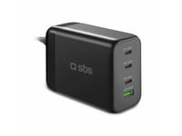 Sbs Ladestasjon 200W 3X Usb-C/1X Usb Gan Sort