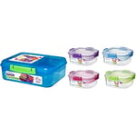 Sistema Bento Box to GO | Lunch Box with Yoghurt/Fruit Pot | 1.65 L | BPA-Free | Assorted Colours | Recyclable with TerraCycle® | 1 Count & Snacks to GO Food Storage Container | 400 ml