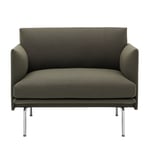 Muuto - Outline Chair / Polished Aluminium Base Fjord 961