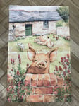 Samuel Lamont Pigs Cotton Tea Towel - 100% Cotton