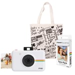 Polaroid Snap Appareil Photo numérique à Impression instantanée (Blanc) Trousse de départ avec Sac fourre-Tout