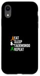 Coque pour iPhone XR Eat Sleep Taekwondo Repeat - Arts martiaux de taekwondo