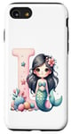 Coque pour iPhone SE (2020) / 7 / 8 Adorable sirène avec une lettre L pour petites filles mignonnes