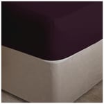 Drap-Housse très Profond en Percale pour lit King Size - Draps de lit en Polycoton de 40 cm - Résistant au rétrécissement et à la décoloration - sans Repassage - Framboise