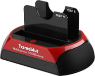 USB 3.0 Station d'accueil pour Disque Dur, TCC-S868-DE USB 2.0 à SATA IDE Dual Slots Boîtier de Disque Dur Externe, pour 2.5 ""3.5"" SSD IDE SATA I / II / III HDD