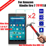 2x Tempered Glass for Amazon Kindle Fire 7 2019 9th Gen Screen Protector Cover