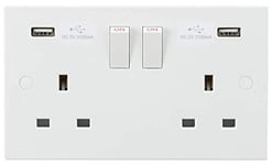 13 A 2 G commuté Douille avec double chargeur USB DC 5 V 3.1 A