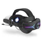 ®WHD© Casque VR Casque de Réalité Virtuelle Lunette VR 3D 110° Vision  8000mAh Autonomie 8H, Sangle réglable, Rétro-LED coloré-Noir