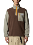 The North Face Men's Yumiori Quarter-Zip Fleece Jacket, Brown-clay/Grey