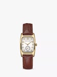 Hamilton x Indiana Jones H13431553 Unisex American Classic Boulton Small Second Leather Strap Watch, Brown/Gold