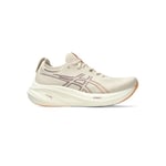 Asics Femme Gel-Nimbus 26 Sneaker, Oatmeal Faded Orange, 40.5 EU