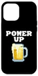 Coque pour iPhone 12 Pro Max Mug à bière pixelisé Power Up