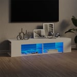 Design In - Meuble TV,Meuble de Rangement,Banc tv avec lumières led blanc 135x39x30 cm CFW899738