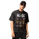 AC/DC « Patchwork Logo » MEACDCRTS033 T-Shirt Homme, Noir, Taille XL