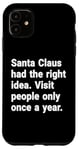 iPhone 11 Santa had the right idea. Visit people only once a year Case