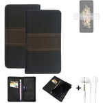 Phone Case + earphones for Samsung W23 Flip Wallet Cover Bookstyle protective