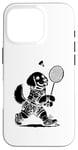 Coque pour iPhone 16 Pro Let's Play Badminton Player Shuttlecock Raquette