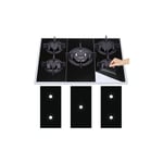 3Pcs Plaque de Cuisson à Gaz Protection en Téflon, Tapis de Cuisinière à Gaziniere Gaz Réutilisables, Protection d'écran Anti-adhésif, Nettoyage