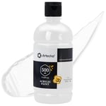 Artecho Peinture Acrylique 500ml Blanc de Titane, Acrylic Paint, Peinture pour Toile, Tissu, Bois, Roche, Papier, Verre.