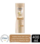 Dove Visible Glow Self-Tan Lotion Nourishing Care For Fair-Medium Skin, 400ml