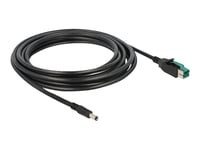 Delock - Strømforsynt Usb-Kabel - Usb Pluspower (12 V) (Hann) Til Dc-Jakk På 2,1/5,5 Mm (Hann) - 12 V - 4 M - Svart