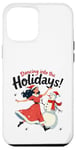 Coque pour iPhone 12 Pro Max Bonhomme de neige Dancing into the Holidays Princesse Cadeau Homme Femme