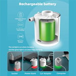 Batterie Rechargeable de Pompe à Air Portable UltraléGèRe éLectrique avec Lanterne Camping pour Sol, Voyage