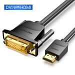 DVI HDMI Cable 5m Vention Câble HDMI vers DVI Bi-direction HDMI Mâle 24 + 1 DVI-D Adaptateur Mâle 1080P Convertisseur pour Xbox HDTV DVD LCD Câble DVI vers HDMI ""Nipseyteko