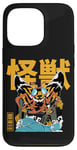 Coque pour iPhone 13 Pro Kaiju Moth Anime Manga japonais Monster City rétro