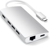 Adaptateur Multiport Usb-C V2-4K Hdmi(60Hz),Charge Usb-C 60W,Gbe,Lecteurs De Carte Sd/Micro,Usb 3.0-Pour Macbook Pro/Air M2/M1,Ipad Pro/Air M2/M1,Mac Mini M2,Imac M1(Argent)